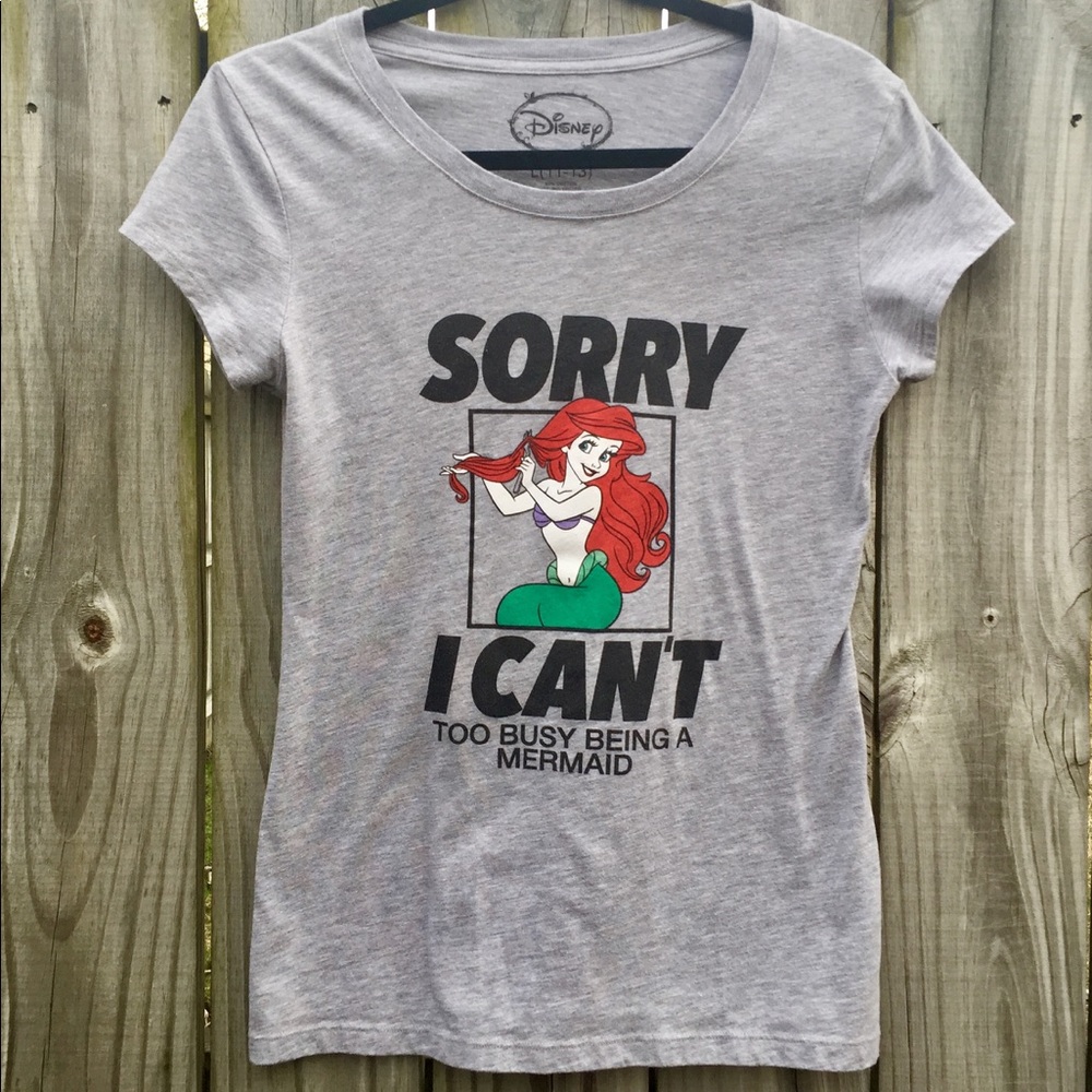 Disney Little Mermaid Tee Shirt Girls Ariel Top Sz. XS